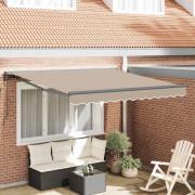 vidaXL Markisram Beige 300 x 250 cm Polyester med PU-beläggning