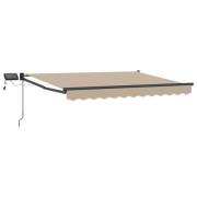 vidaXL Manuell utdragbar markis med LED-lampor 3 x 2 m