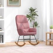 vidaXL Gungstol rosa sammet