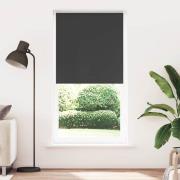 vidaXL Rullgardin mörkläggning svart 90x210 cm tyg bredd 85,7 cm