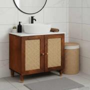 vidaXL Diskbänksskåp med hylla Brun 62 x 33 x 58 cm Konstruerat trä