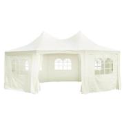 vidaXL | Trädgårdstält | Kräm 6 x 4.5 x 3 m tyg