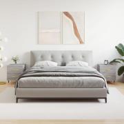 vidaXL Sängbord 2st grå sonoma 40x35x47,5 cm konstruerat trä