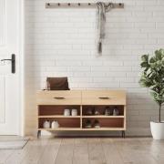 vidaXL Skobänk sonoma-ek 102x35x55 cm konstruerat trä