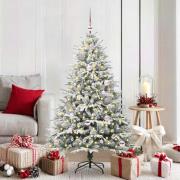 vidaXL Konstgjord Förbelyst Julgran med Bollsats Grön 150 cm