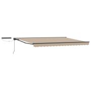 vidaXL Elektrisk Retraktabel Markis Beige 5 × 3,5 m