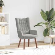 vidaXL fåtölj Ljusgrå 63 x 67 x 94 cm Sammet