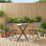 vidaXL Trädgårdsstolar 2 pcs Antracit 52,5 x 46 x 82 cm Järn