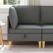 vidaXL Förvaringspall Mörkgrå