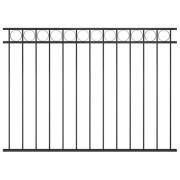 vidaXL Staketpanel ASSEN stål 1,7x1,2 m svart