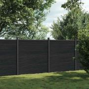 vidaXL Staketpanel grå 353x186 cm WPC