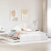 vidaXL Sängram utan madrass vit 180x200 cm massiv furu