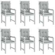 vidaXL Stolsdynor lågt ryggstöd 2 st melerad ljusgrå 100x50x4 cm tyg