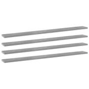 vidaXL Hyllplan 4 st betonggrå 100x10x1,5 cm konstruerat trä