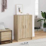 vidaXL Skoskåp sonoma-ek 60x35x92 cm konstruerat trä