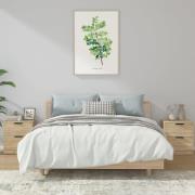 vidaXL Sängbord 2 st sonoma-ek konstruerat trä