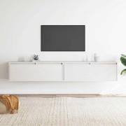 vidaXL Väggskåp 2 st vit 100x30x35 cm massiv furu