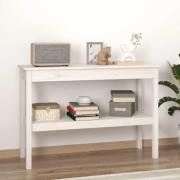 vidaXL Konsolbord vit 110x40x75 cm massiv furu