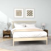 vidaXL Sängbord 2 st rökfärgad ek konstruerat trä