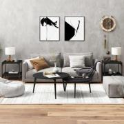 vidaXL Sidobord 2 st svart 40x40x40 cm konstruerat trä