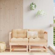 vidaXL Hörnsektion till trädgårdssoffa 2 st massiv furu