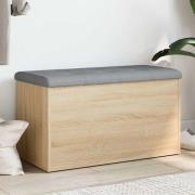 vidaXL Förvaringsbänk Sonoma Ek 82x42x45 cm konstruerat trä