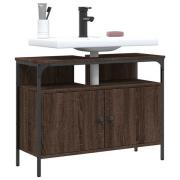 vidaXL Tvättställsskåp brun ek 80x30x60 cm konstruerat trä