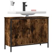 vidaXL Tvättställsskåp rökfärgad ek 80x30x60 cm konstruerat trä