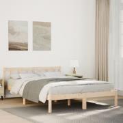 vidaXL Sängram utan madrass extra lång 160x210 cm massiv furu