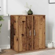 vidaXL Skoskåp 2 st åldrat trä 32x35x70 cm konstruerat trä