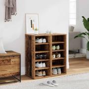 vidaXL Skoskåp 2 st åldrat trä 32x35x70 cm konstruerat trä