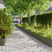 vidaXL Rabattkanter 20 st olivgrön 25x103 cm kallvalsat stål