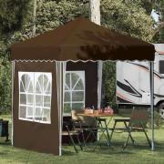 vidaXL Pop-up Partytält Taupe 195 x 195 x 245 cm Oxford Tyg