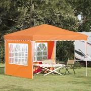 vidaXL Pop-up Partytält Orange 288 x 288 x 245 cm Oxford Tyg