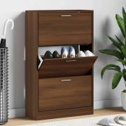 vidaXL Skohylla sonoma-ek 63x24x103 cm konstruerat trä