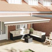 vidaXL Markiskappa Ersättning Beige 480 x 20 cm Polyester