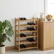 vidaXL Vinställ Naturfärg 57 x 29,5 x 72 cm Bambus