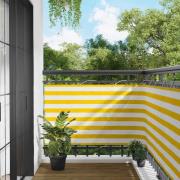 vidaXL Balkong Skärm Gul och Vit 100 x 700 cm Oxford Tyg