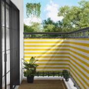 vidaXL Balkong Skärm Gul och Vit 110 x 200 cm Oxford Tyg