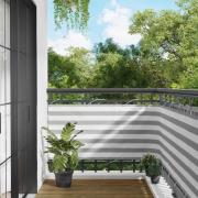 vidaXL Balkong Skärm Ljusgrå och vit. 75 x 200 cm PU-belagt oxford alu