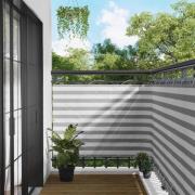 vidaXL Balkong Skärm Ljusgrå och vit. 110 x 800 cm Oxford Tyg