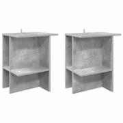 vidaXL Kaffeebord 2 pcs Betonggrå 40 x 30 x 49 cm Konstruerat trä