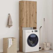 vidaXL Tvättmaskinsskåp artisan ek 64x25,5x190 cm