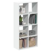 vidaXL Rumsavdelare bokhylla vit 69,5x29x137,5 cm konstruerat trä