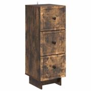 vidaXL Lådans skåp Rökt ek 33 x 34,5 x 90 cm Konstruerat trä