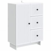 vidaXL Sideboard med låda Vit 66 x 34,5 x 90 cm Konstruerat trä