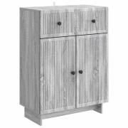 vidaXL Sideboard Grå sonoma-ek 66 x 34,5 x 90 cm Konstruerat trä