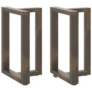 vidaXL Matbordsben T-formade 2 st svarta 60x35x(72-73) cm stål