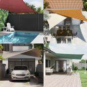 vidaXL Solskugge segel Orange och Brunt 7 x 4 m 100% polyester oxford