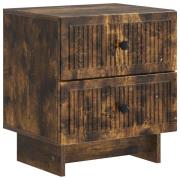 vidaXL Nattduksbord Rökt ek 43 x 34,5 x 47,5 cm Konstruerat trä